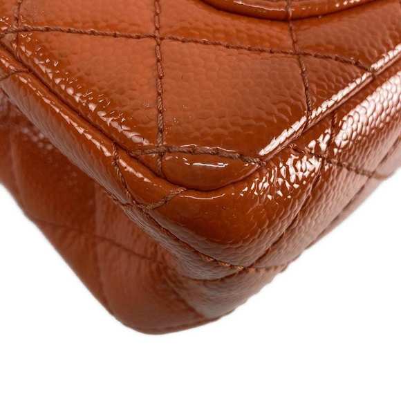 Chanel Mini Matelasse Mademoiselle Chain Double Flap Shoulder Bag Orange - Picture 8 of 16